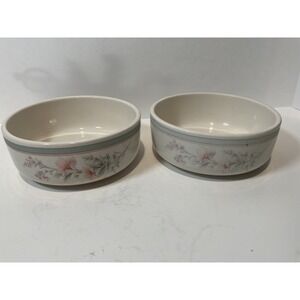 Noritake‎ Misty Isle Collection Deerfield Bowls Set of 2 Footed Floral
